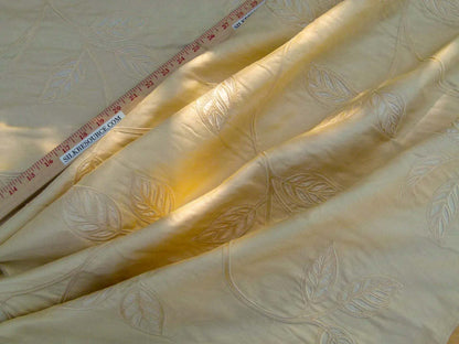 By Yd Kravet Overlay Silk Vine In Honey Cream White Double Silk Organza with Embroidery MSRP USD 250/y
