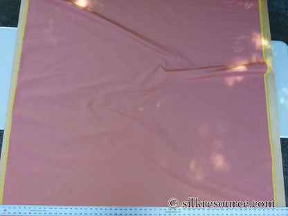 4.75y+2.1y Scalamandre Caribbean 100% Silk Faille Coral Salmon Pink Orange MSRP USD 300+/Yard