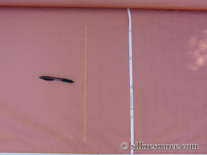 4.75y+2.1y Scalamandre Caribbean 100% Silk Faille Coral Salmon Pink Orange MSRP USD 300+/Yard