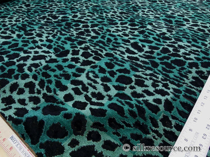 By Yard Scalamandre Leopard Square Greens Linen Velvet Animal Skin Plaid Green Check Super Heavy MSRP USD 424/y