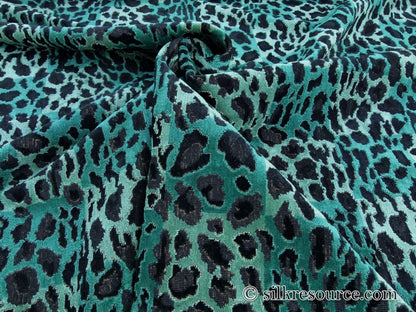 By Yard Scalamandre Leopard Square Greens Linen Velvet Animal Skin Plaid Green Check Super Heavy MSRP USD 424/y