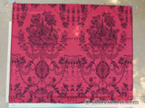 1.25y Scalamandre Louis XVI - Trevira Cs Red &amp; Black  Damask Historic Monticello MSRP USD 575