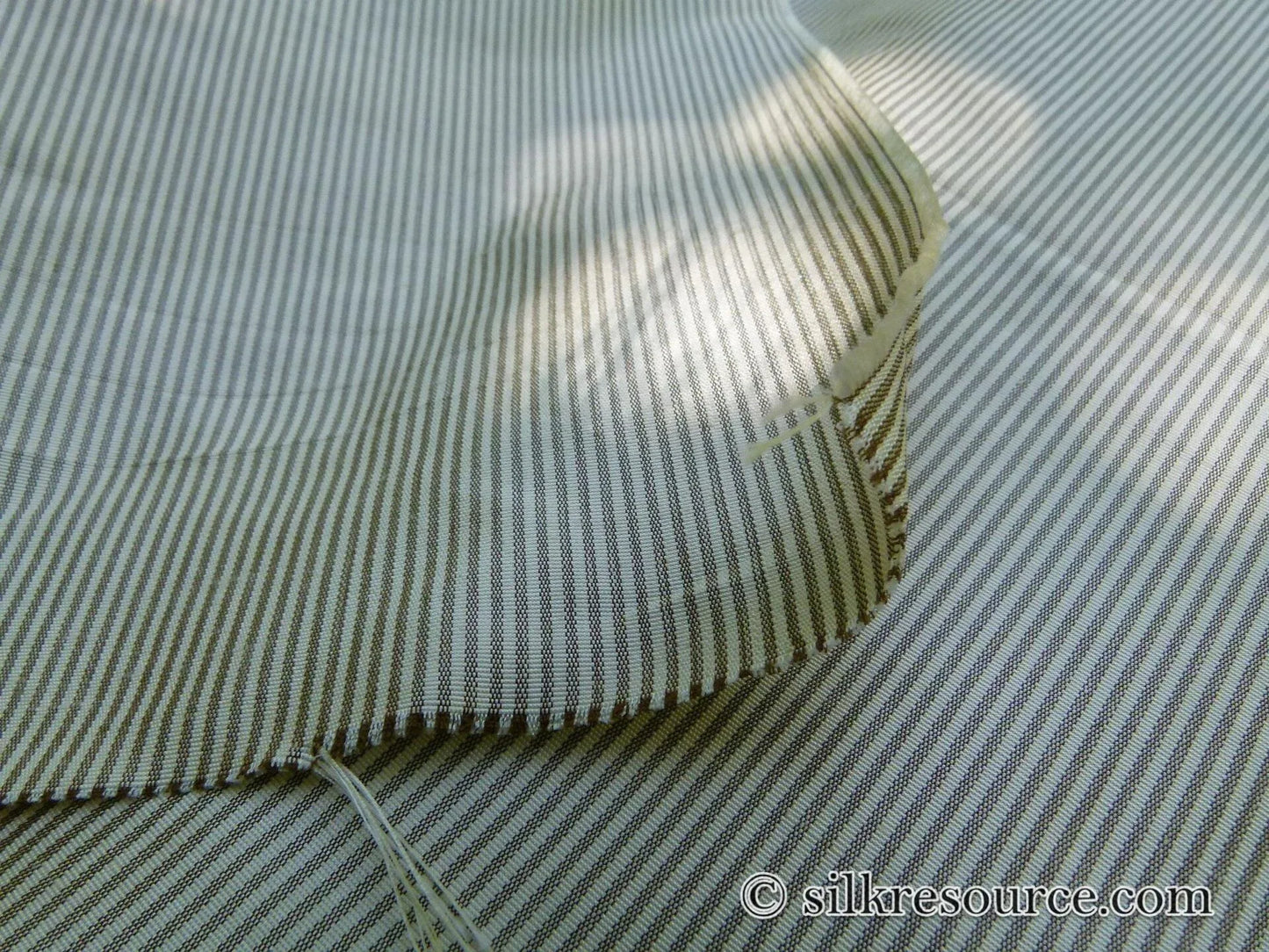 By Yard CORAGGIO Brown Espresso Cream Silk Taffeta Heavy Stripe Reversible MSRP USD 300+/Y
