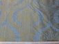 100% Silk Damask on Strie Demure Blue Purple Antique Gold Classic Renaissance Artichoke Reversible 59"wide