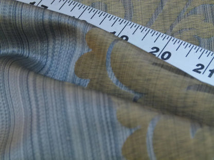 100% Silk Damask on Strie Demure Blue Purple Antique Gold Classic Renaissance Artichoke Reversible 59"wide