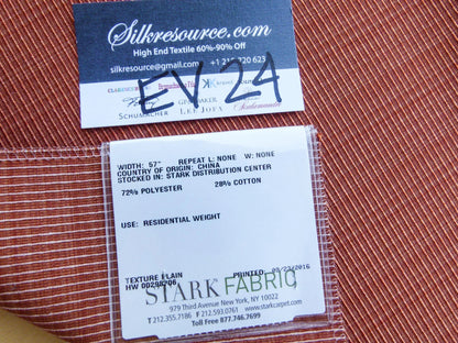 22 EV24 27"x27" Square Scalamandre Texture Plain Orange Stripe