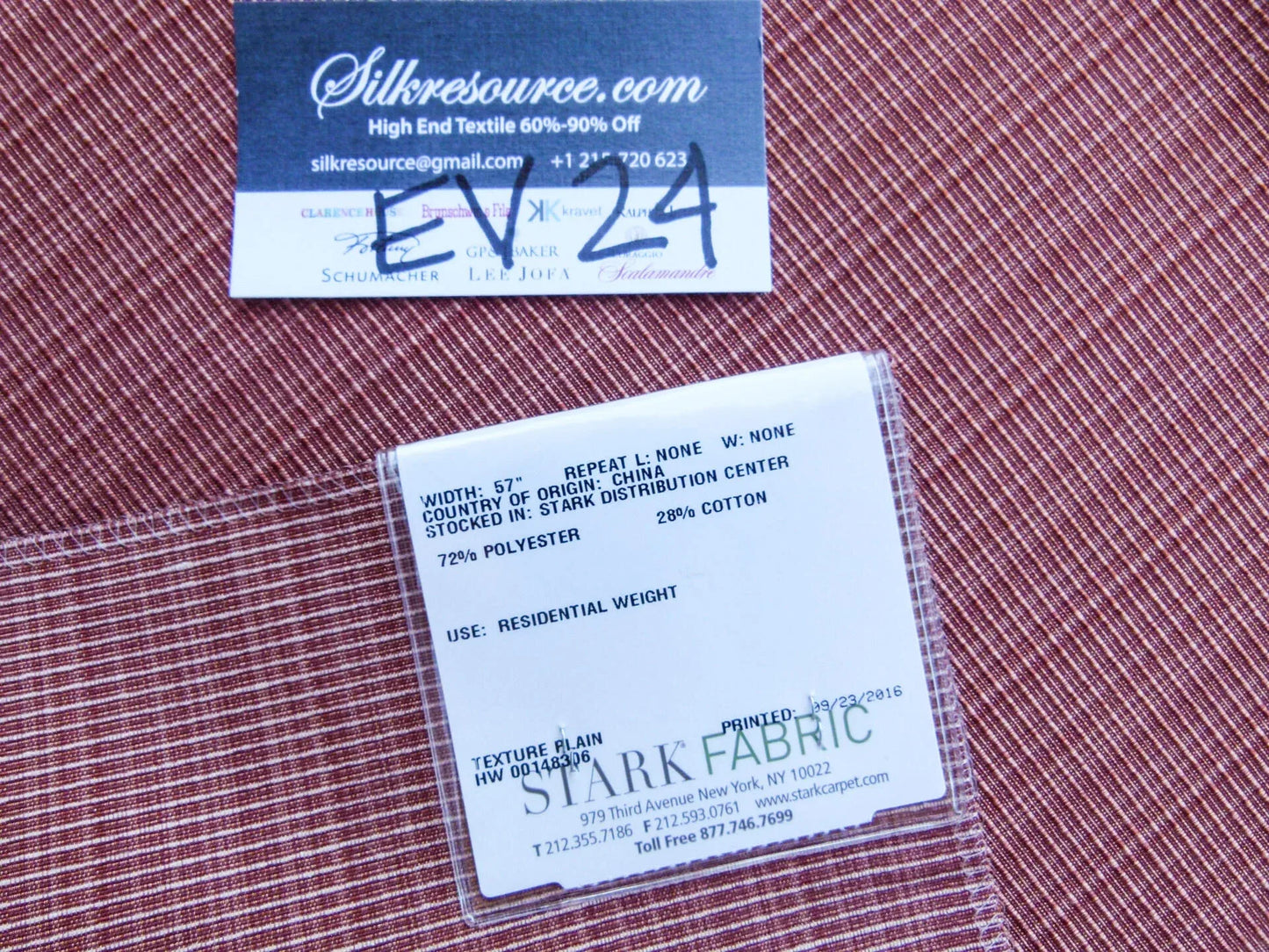 24 EV24 27"x27" Square Scalamandre Texture Pink Blue Stripe