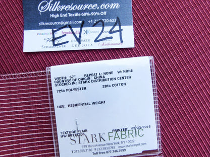 25 EV24 27"x27" Square Scalamandre Texture Plain Red Stripe