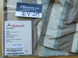 30 EV24 27"x27" Square Scalamandre BELLE Satin Stripe 100% Silk Blue, Soft brown and Creams