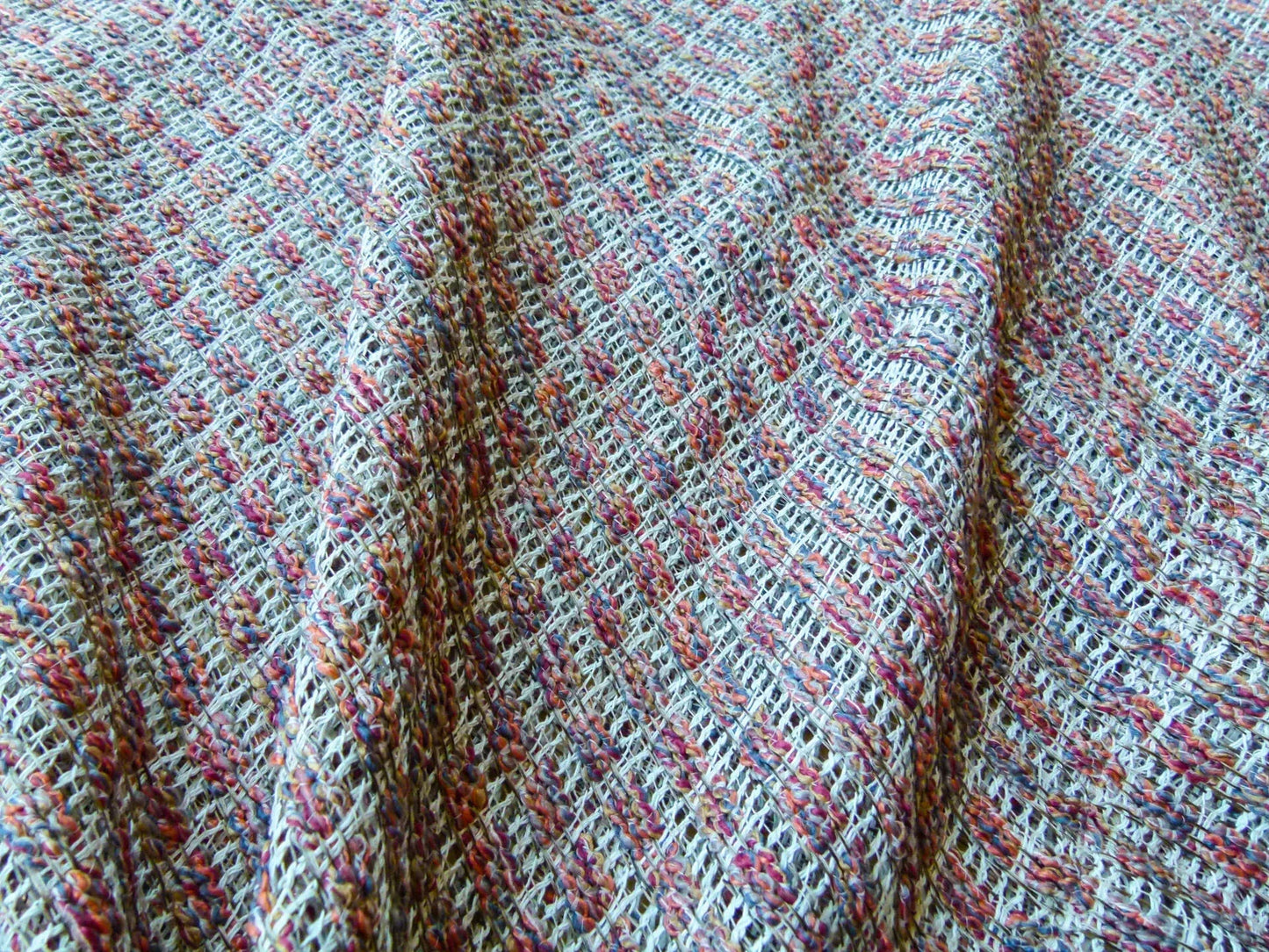 43 EV24 2.4 yard Scalamandre ALEXANIA BRICK Sheer 100% Polyester Red Texture
