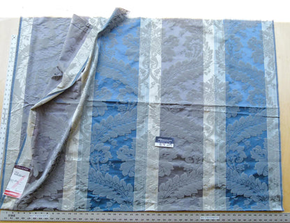 44 EV24 2.4 yard Scalamandre LANCELOT NEPTUNE Damask Stripe Blue
