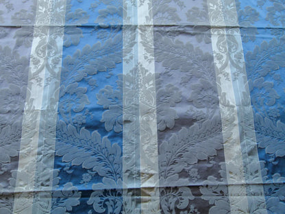 44 EV24 2.4 yard Scalamandre LANCELOT NEPTUNE Damask Stripe Blue