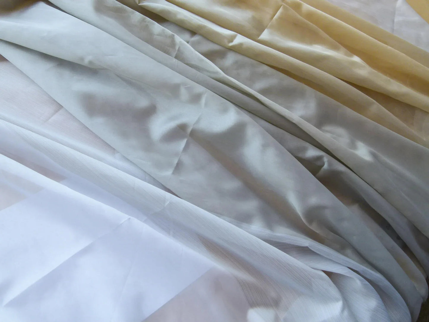 45 EV24 88"x 106" Scalamandre Colony Collection SAHARA Alba Stripe Sheer 100% Trevira FR Polyester