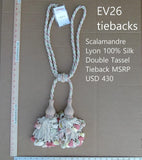 Scalamandre Silk Tiebacks Handmade Lyon Pastel Pink MSRP 440/y T3187-01