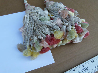 Scalamandre Silk Tiebacks Handmade Lyon Pastel Pink MSRP 440/y T3187-01