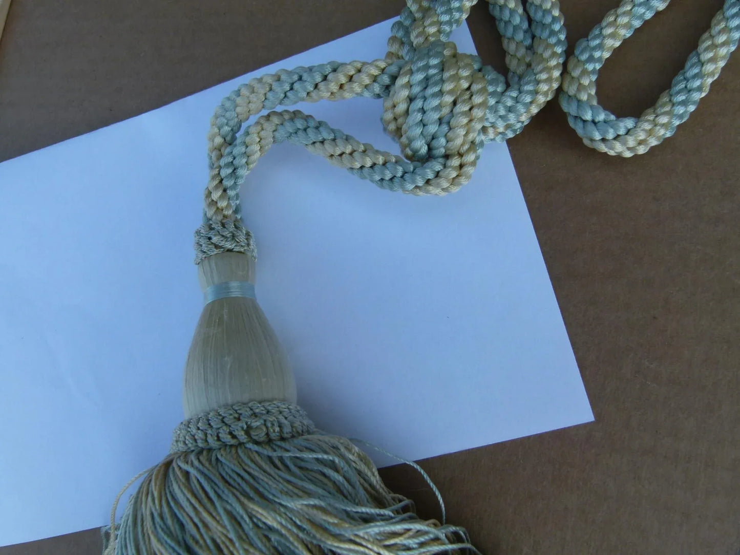 Scalamandre Silk Tiebacks Handmade Single Tassel Aqua MSRP USD300/each T2803-021