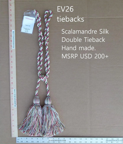 Scalamandre Silk Double Tieback Hand Made MSRP USD200+  T2825-001