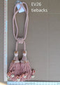 Scalamandre Silk Tiebacks Handmade Silk Double Tassel Pastel Pink MSRP USD400 T3214-01