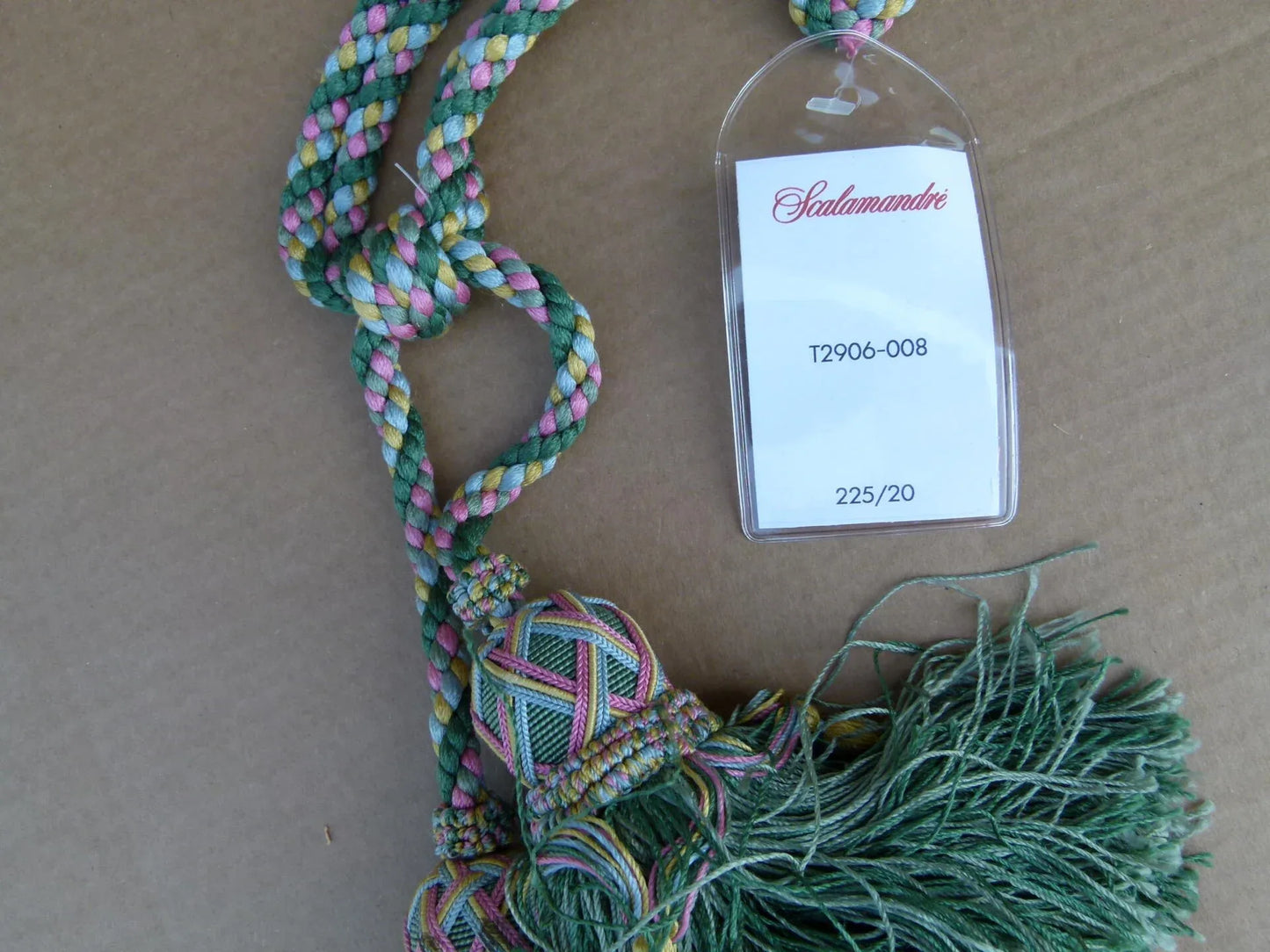 Scalamandre Silk Tiebacks Handmade  Double Tassel Green MSRP USD500+ each T2906-008