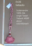 Scalamandre Silk Tiebacks Handmade Single Tassel Medium Pink MSRP USD300/each T2803-006