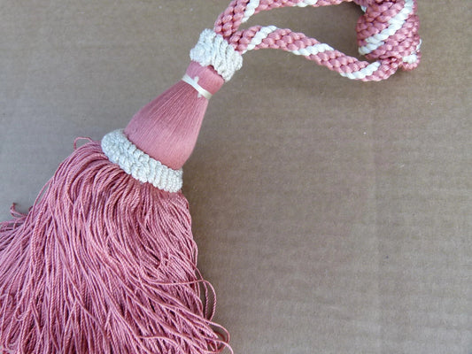 Scalamandre Silk Tiebacks Handmade Single Tassel Medium Pink MSRP USD300/each T2803-006