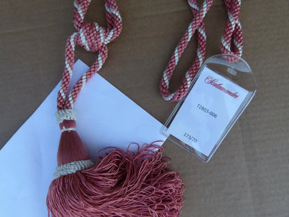 Scalamandre Silk Tiebacks Handmade Single Tassel Medium Pink MSRP USD300/each T2803-006