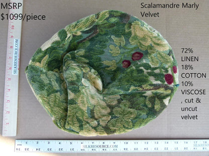 Pillow Case only Scalamandre Marly Velvet Green Sphere 12" Diameter