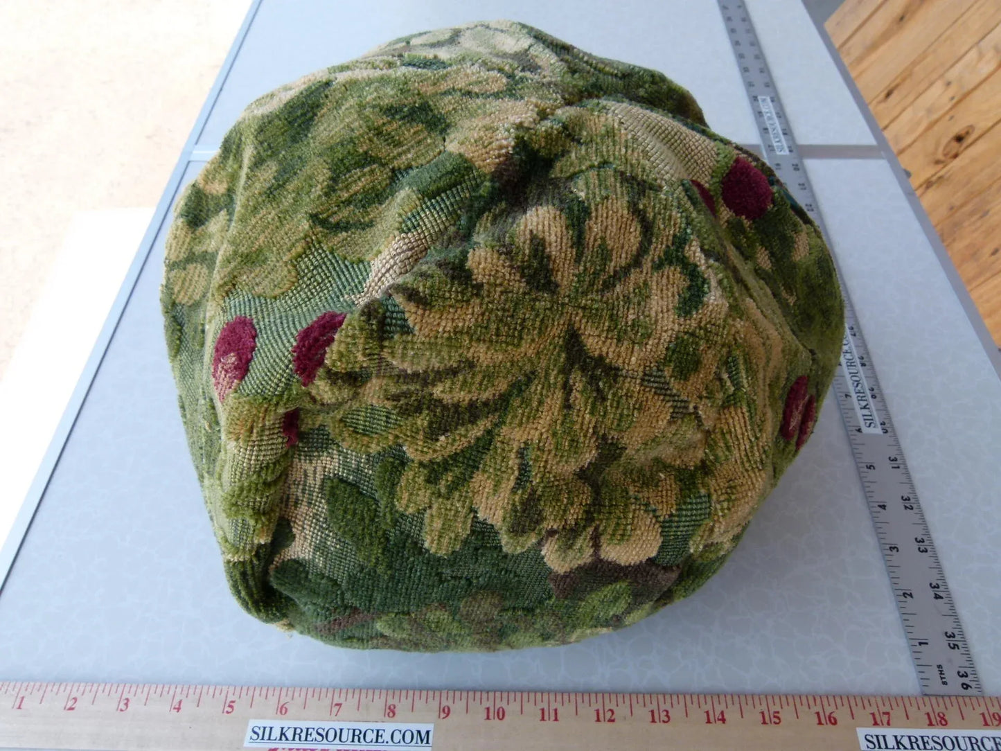 Pillow Case only Scalamandre Marly Velvet Green Sphere 12" Diameter