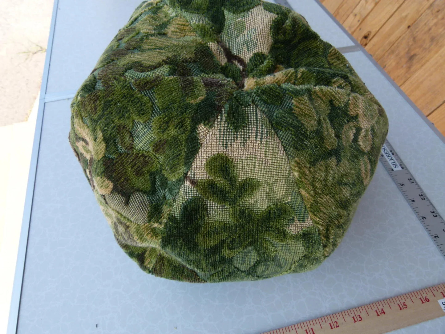 Pillow Case only Scalamandre Marly Velvet Green Sphere 12" Diameter