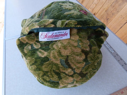 Pillow Case only Scalamandre Marly Velvet Green Sphere 12" Diameter