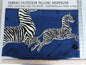 Pillow Case only Scalamandre Zebra Outdoor Blue