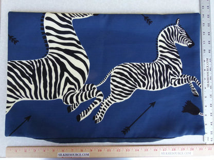 Pillow Case only Scalamandre Zebra Outdoor Blue