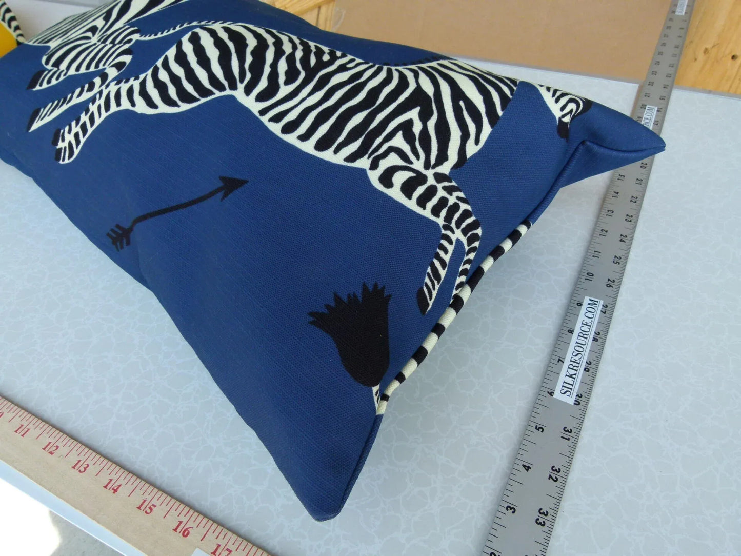 Pillow Case only Scalamandre Zebra Outdoor Blue