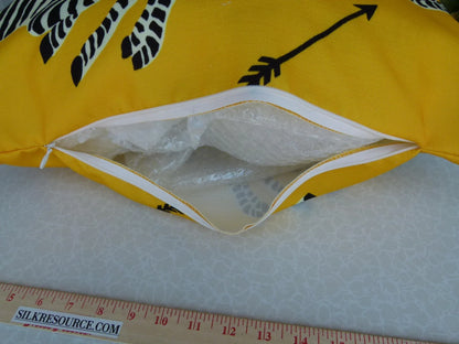 Pillow Case only Scalamandre Zebra Outdoor Lumbar Yellow Black 22"x14" MSRP USD 259 (#1)