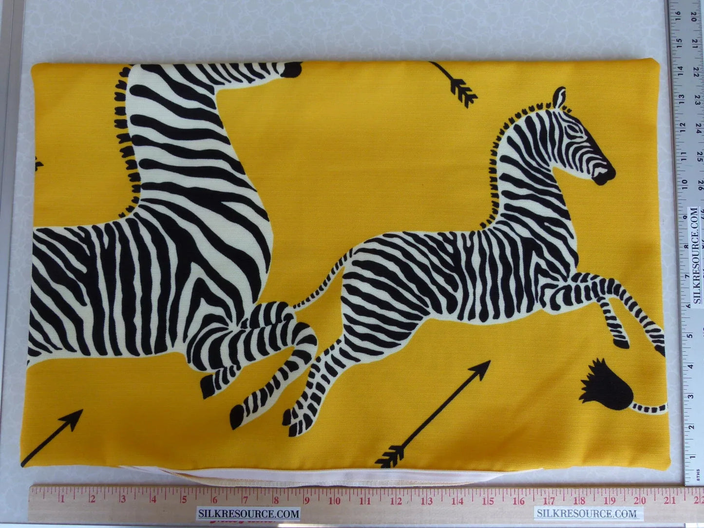 Pillow Case only Scalamandre Zebra Outdoor Lumbar Yellow Black 22x14" MSRP USD 259 (#2)