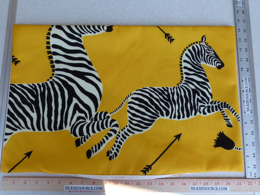 Pillow Case only Scalamandre Zebra Outdoor Lumbar Yellow Black 22x14" MSRP USD 259 (#4)