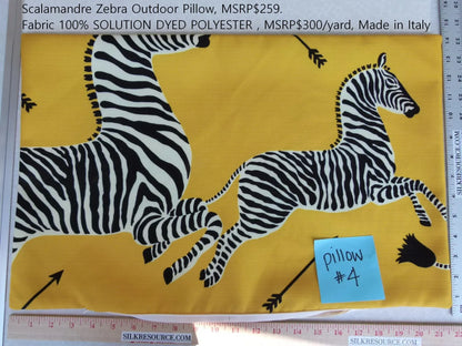 Pillow Case only Scalamandre Zebra Outdoor Lumbar Yellow Black 22x14" MSRP USD 259 (#4)