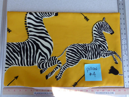 Pillow Case only Scalamandre Zebra Outdoor Lumbar Yellow Black 22x14" MSRP USD 259 (#4)