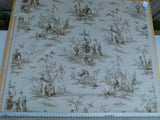 Scalamandre Voyage En Chine Print Beige on Beige Chinoiserie Asian Garden Elephant Brown Beige MSRP USD 388/y