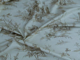 Scalamandre Voyage En Chine Print Beige on Beige Chinoiserie Asian Garden Elephant Brown Beige MSRP USD 388/y