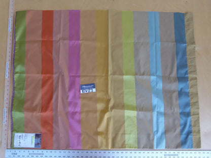 7 EV27 32.5" x 43.5"wide  Scalamandre ARC EN CIEL Ho anis Viscose Stripe Brown