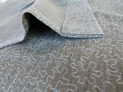 8 EV27 2.3yd x 55" wide  Scalamandre SQUIGGLE TAUPE Beige Linen Abstract MSRP USD186