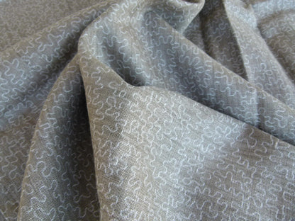 8 EV27 2.3yd x 55" wide  Scalamandre SQUIGGLE TAUPE Beige Linen Abstract MSRP USD186