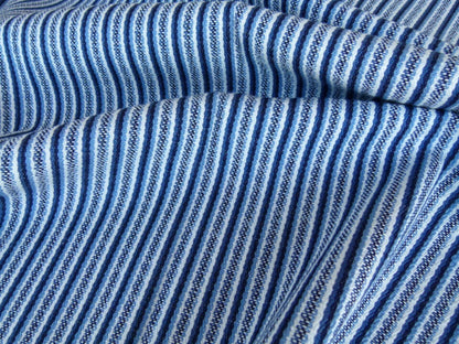 11 EV27 1.5yd x 56"wide Scalamandre HEARST BLUE  drylon acrylic Stripe MSRP USD196