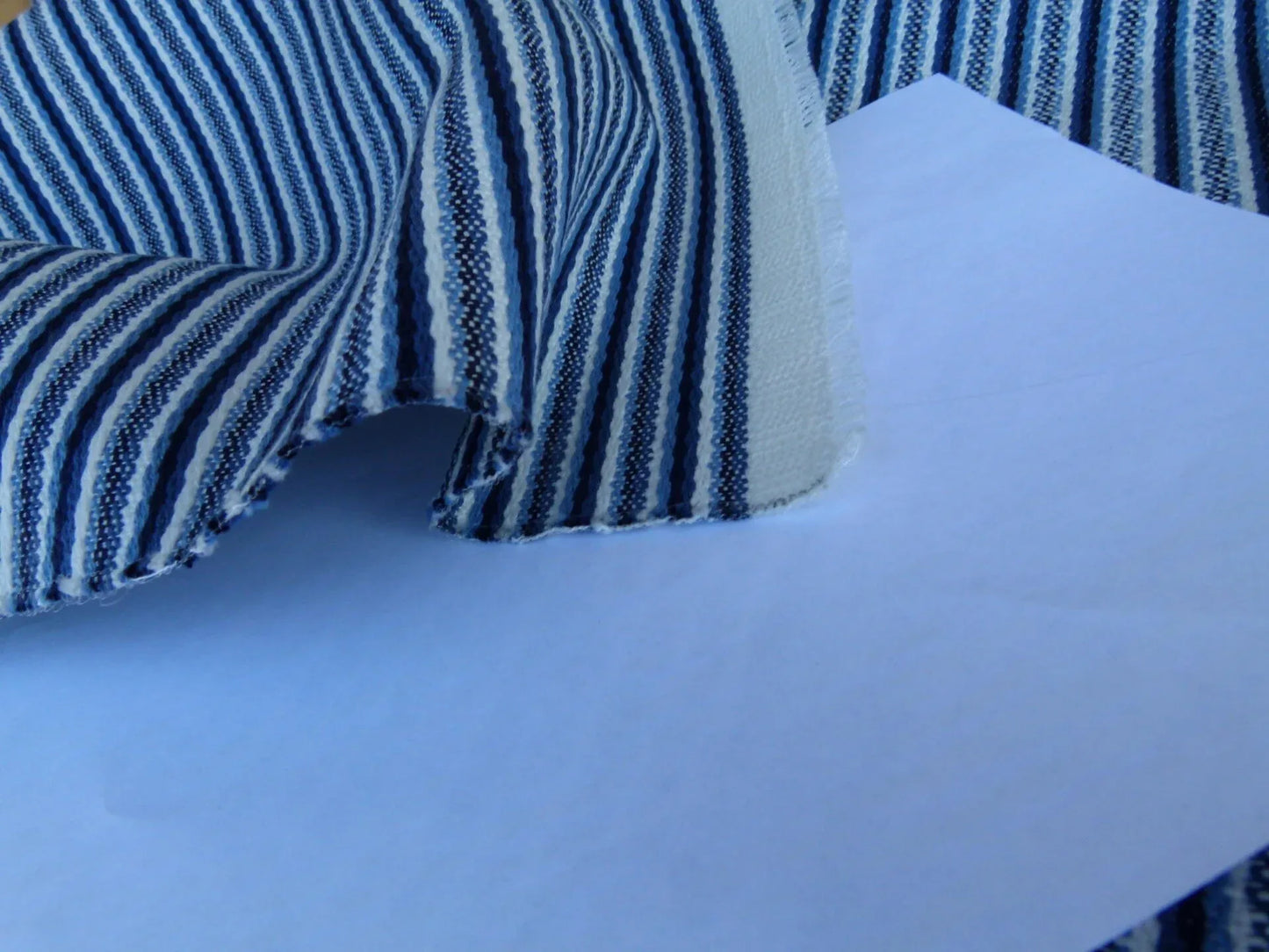 11 EV27 1.5yd x 56"wide Scalamandre HEARST BLUE  drylon acrylic Stripe MSRP USD196