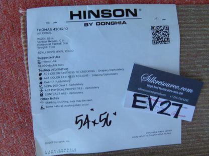 13 EV27 1.5yd x 56"wide Scalamandre Thomas Coral Linen Chenille Viscose, Polycotton Pink MSRP USD 192/y