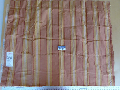 17 EV27 2.1yd x 48"wide Scalamandre GRANVILLE STRIPE GINGER Silk Stripe Pink Gold
