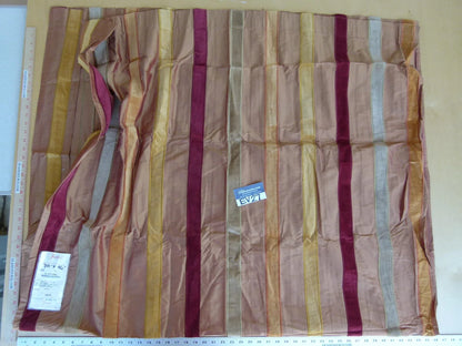 19 EV27 2.1yd x 46″wide Scalamandre AGOSTO COPPER Silk Stripe Brown MSRP USD268/yd