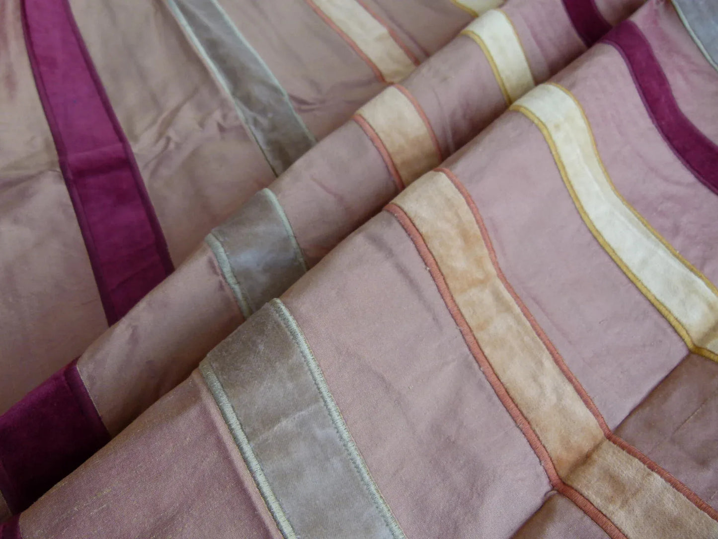 19 EV27 2.1yd x 46″wide Scalamandre AGOSTO COPPER Silk Stripe Brown MSRP USD268/yd