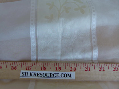 29 EV27 1yd x 48″wide Scalamandre PASTOURELLE DUVET Polyester Sheers White Stripe